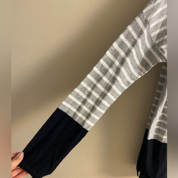 Vince striped colorblock slub sweater pullover crewneck Large - Picture 6 of 8